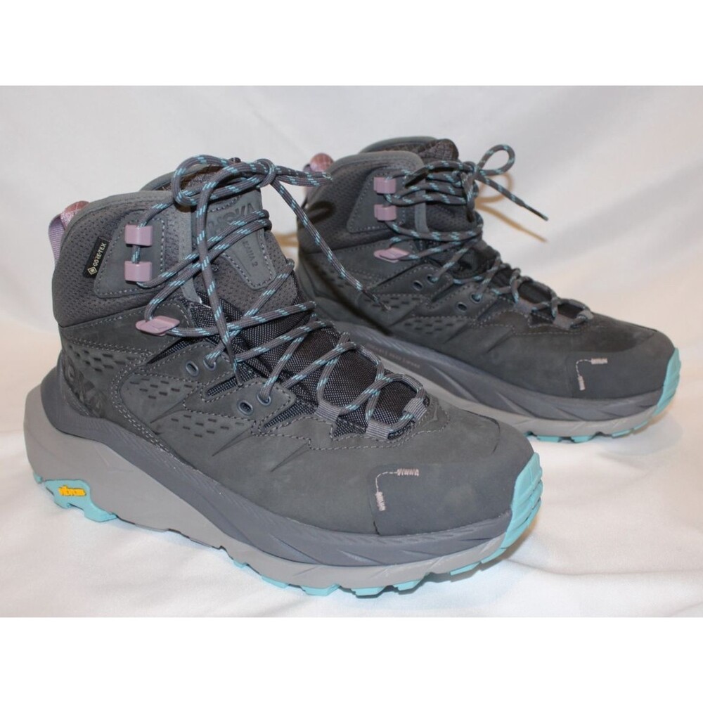 Hoka Women’s Kaha 2 GTX Mid Waterproof Hiking Boots Castlerock Gray Sz 8 $240